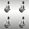 Service Caster 4 Inch 316SS Gray Poly Swivel 1-5/8 Inch Expanding Stem Caster Set Brake SCC SCC-SS316EX20S414-PPUB-TLB-158-4 - alternate 1